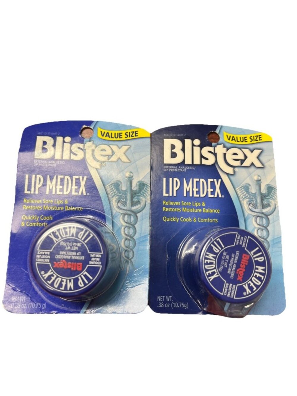 Blistex Lip Medex Lip Balm Protectant 0.38 oz Ea Jar For Sore Lips 2 Pack